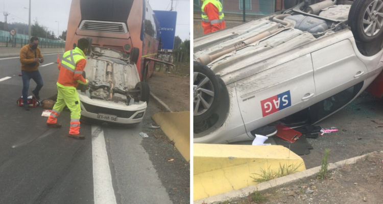Funcionaria del SAG lesionada tras accidente en Lota
