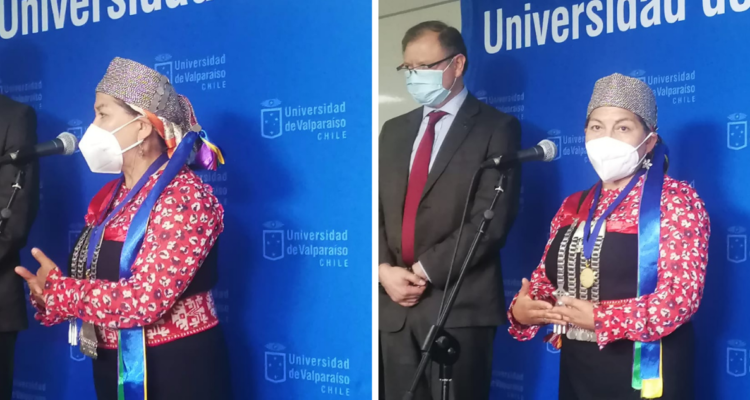 Visita de Elisa Loncon a Universidad de Valparaíso