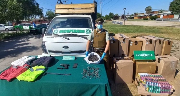 Dos detenidos tras encerrona contra camión de cigarrillos en la zona sur de la capital