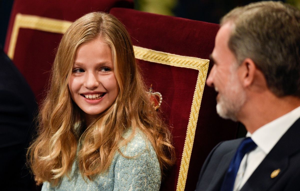 El rey Felipe orgulloso junto a la princesa Leonor, futura reina de España