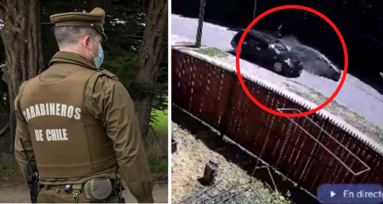 Carabinero e imagen de colisión