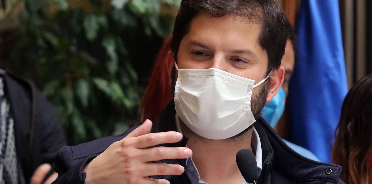 El candidato presidencial Gabriel Boric.