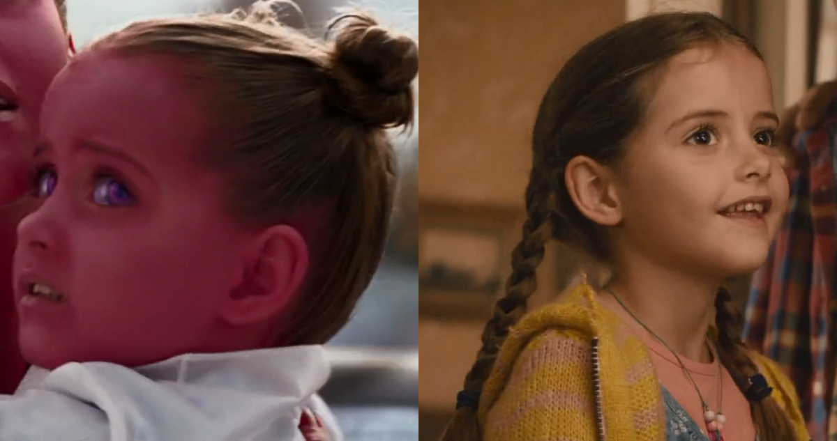 Las gemelas Timothy e Isabella Poynton interpretan a una niña en Los Guardianes de la Galaxia y a la hija de Clint Barton