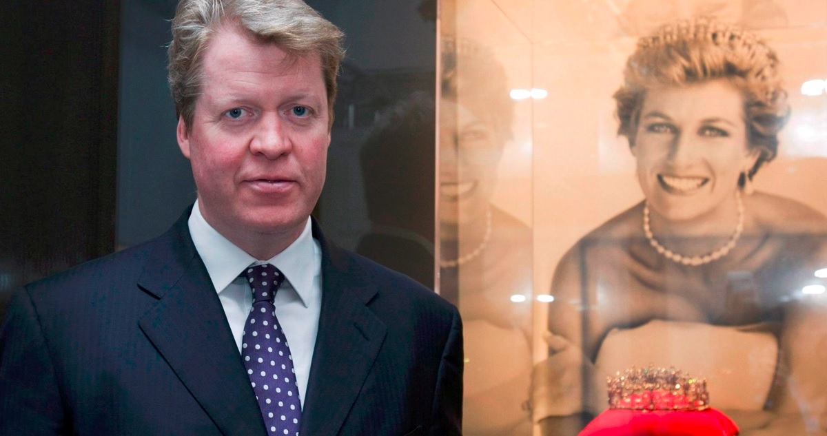 Lord Spencer y fotografía de Lady Diana.