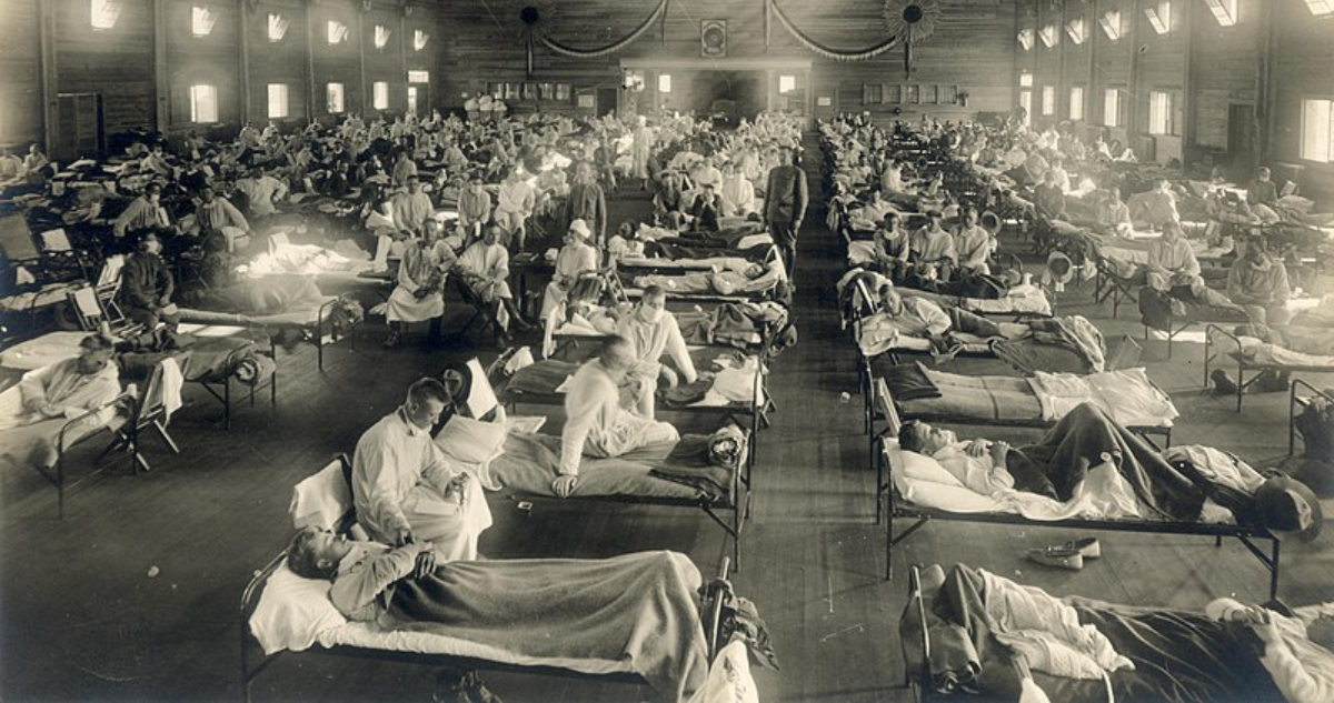 Hospital de emergencia durante la gripe española