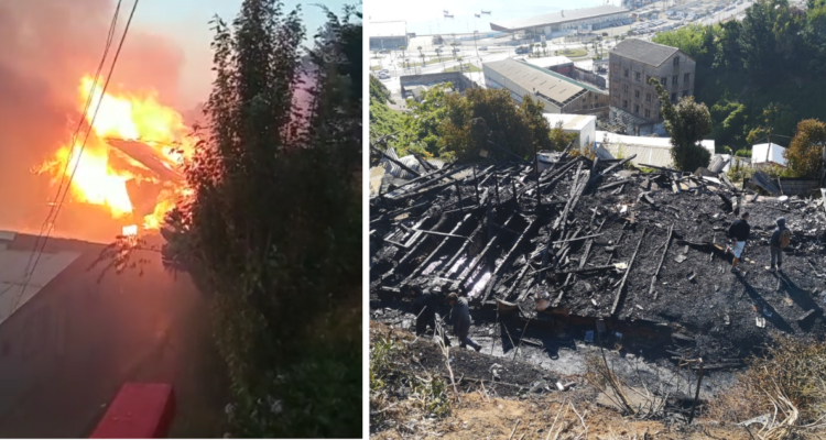 Incendio en vivienda de Talcahuano