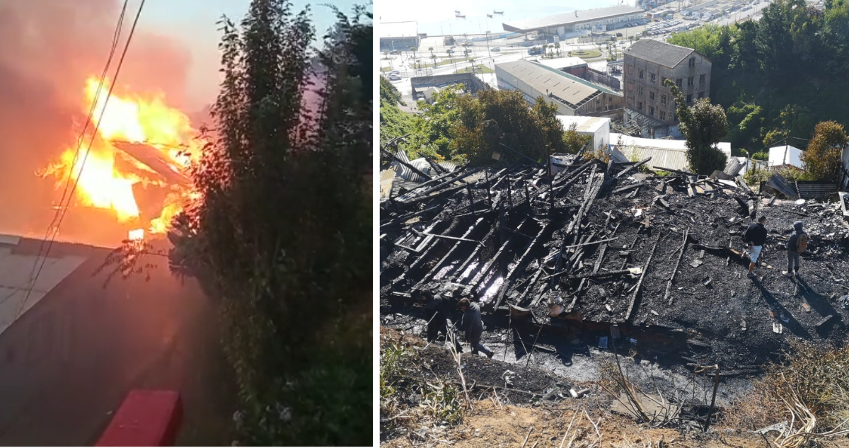 Incendio en vivienda de Talcahuano
