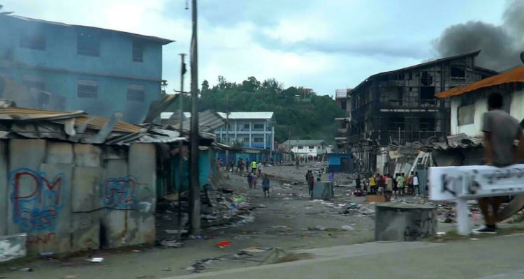 Disturbios en las Islas Salomón.