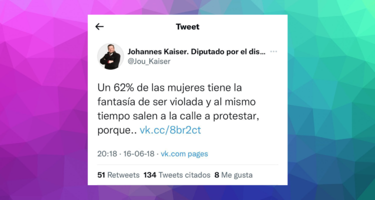 Johannes Kaiser borra cuenta de Twitter