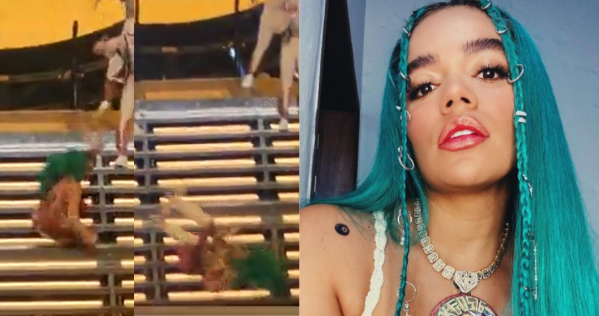 Video muestra fuerte caída de Karol G en concierto que la habría dejado con lesiones