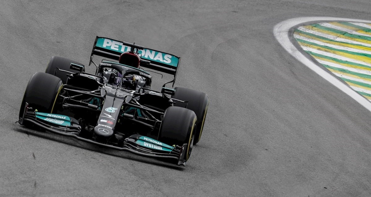 Lewis Hamilton durante GP de Brasil.