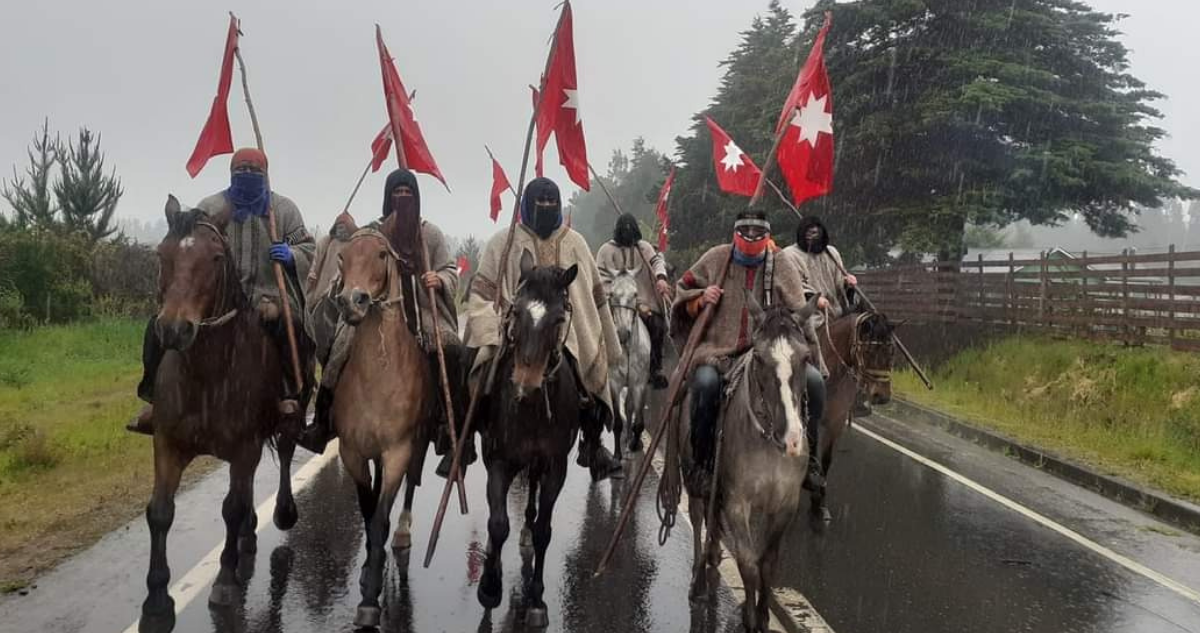 Manifestantes contra Estado de Excepción en Macrozona Sur