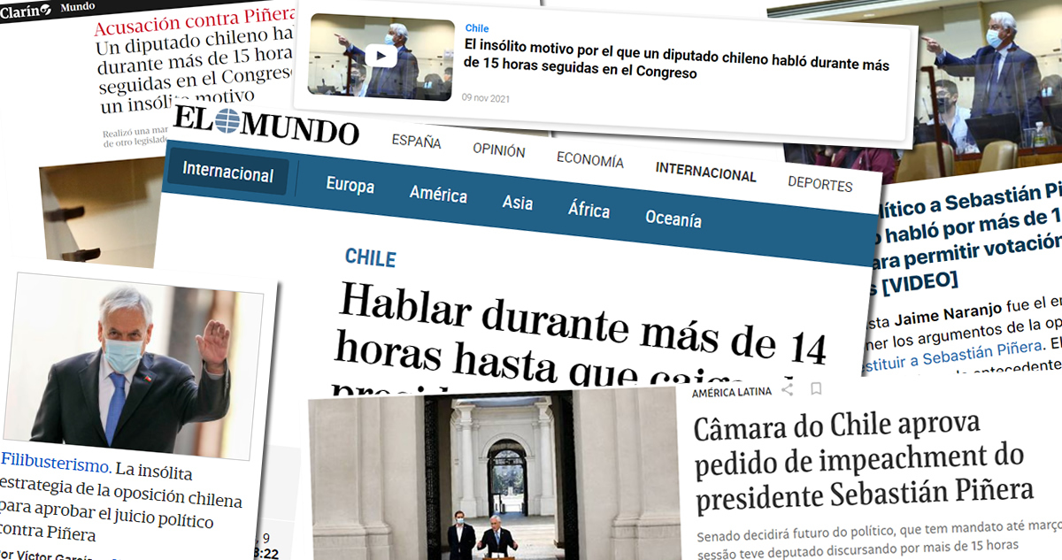 Titulares de medios internacionales sobre el discurso de 15 horas de Jaime Naranjo.