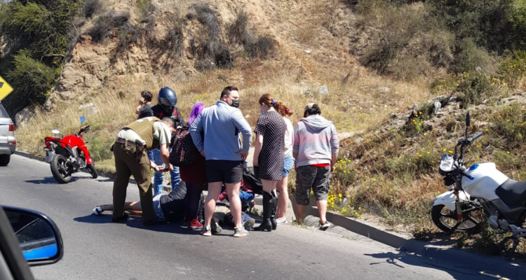 Motociclista muere en accidente de tránsito en Viña del Mar: su acompañante está grave