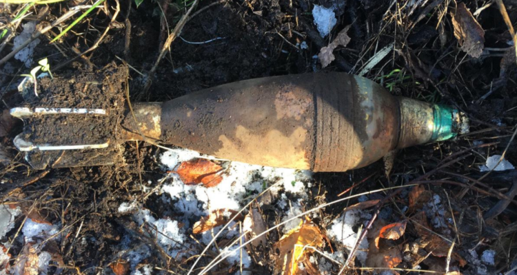 Munición de Mortero encontrado en la Araucanía