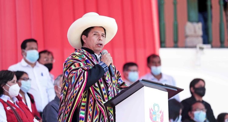 El presidente del Perú, Pedro Castillo.