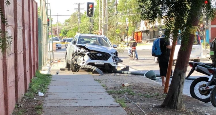 Persecución termina en choque y disparos en Ñuñoa