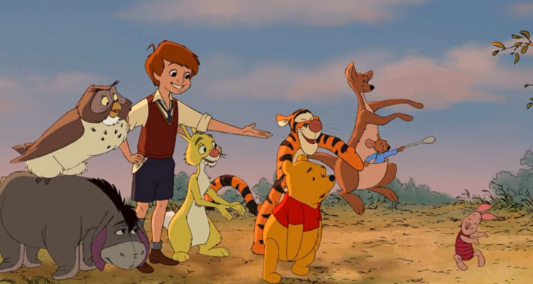 Una de las escenas de las películas de Winnie The Pooh.