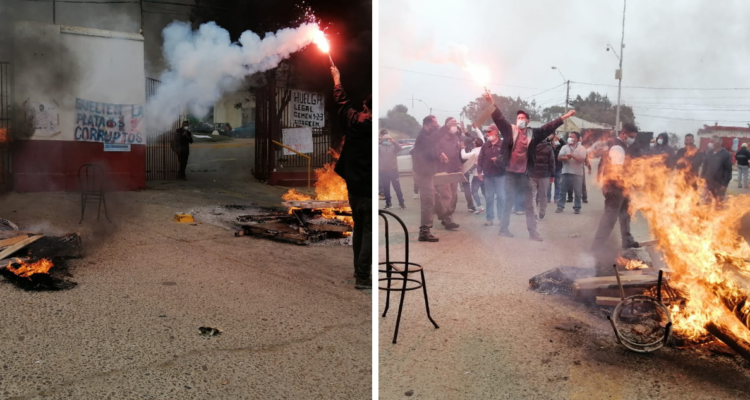 Toma en cementerio de Valparaíso