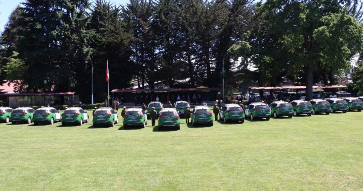 Vehículos nuevos para Carabineros en la región de La Araucanía.