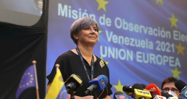 La jefa de la Misión de Observación Electoral de la Unión Europea (MOE-UE), Isabel Santos.