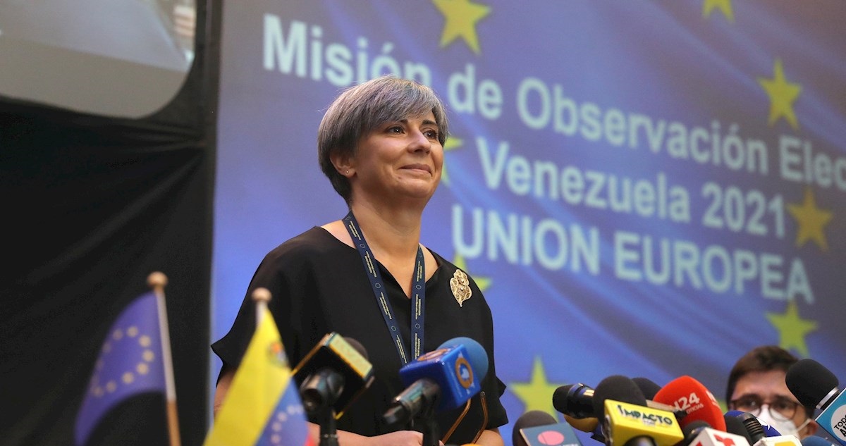 La jefa de la Misión de Observación Electoral de la Unión Europea (MOE-UE), Isabel Santos.