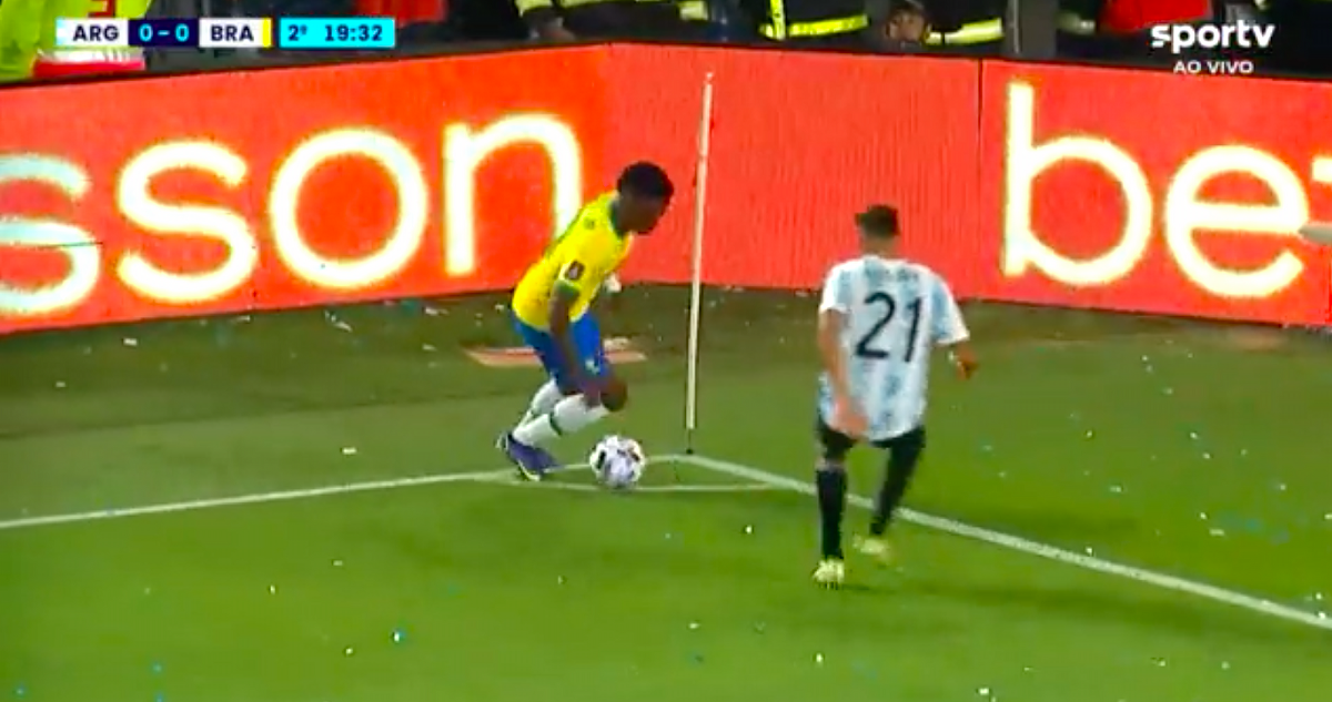 Jugada de Vinicius Jr ante Argentina