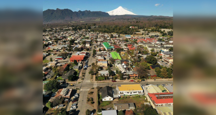 Vista aérea de Pucón