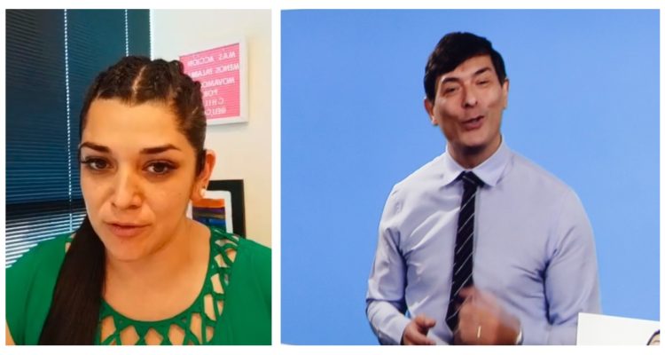 Foto de Franco Parisi y su abogada, Elizabeth Rodríguez