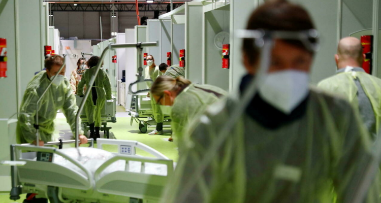 Una unidad de covid en un hospital de Alemania.