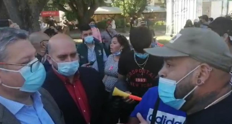 Ambulantes y alcalde de Temuco