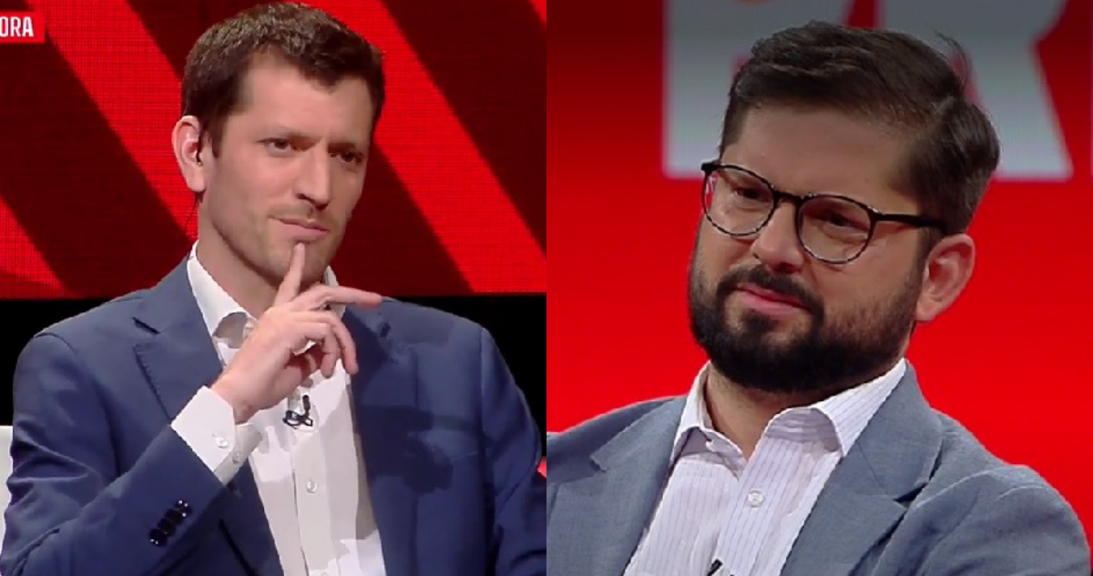 Boric responde pregunta en TVN