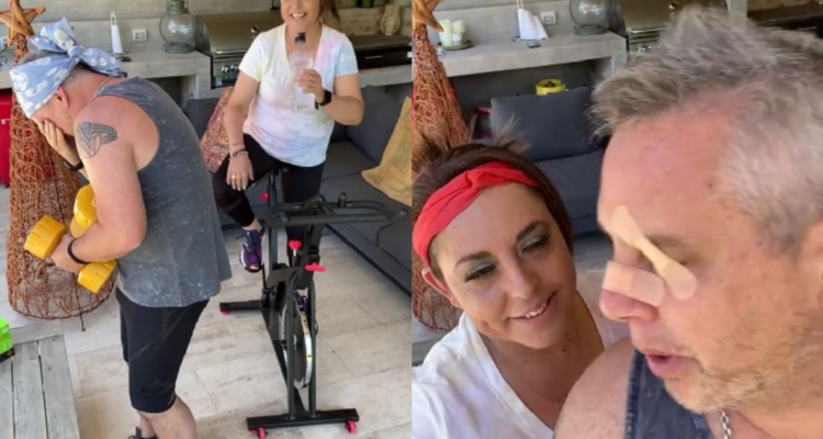 Viñuela sufre insólito accidente durante live