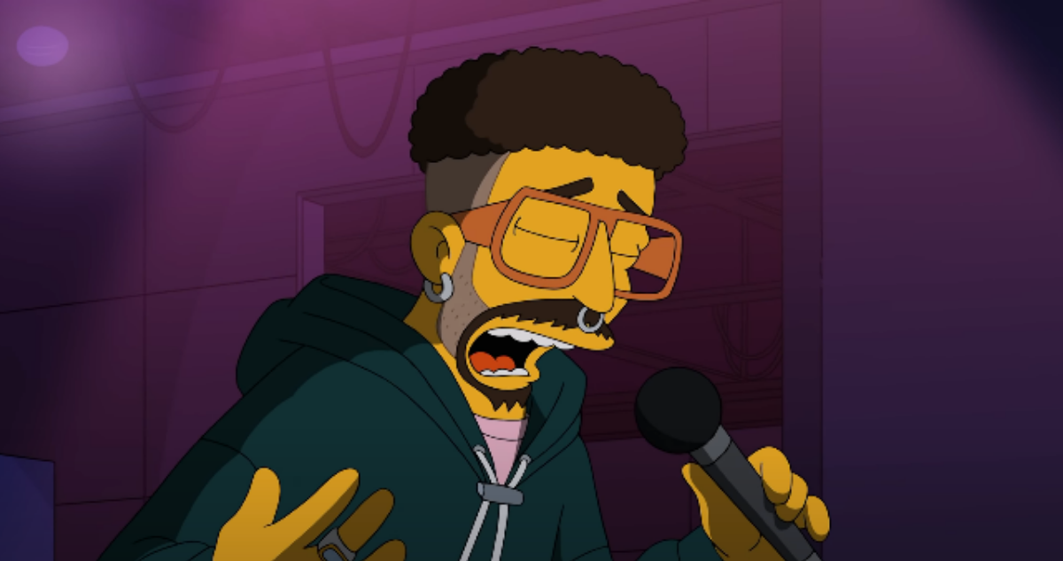 Bad Bunny al estilo Simpson