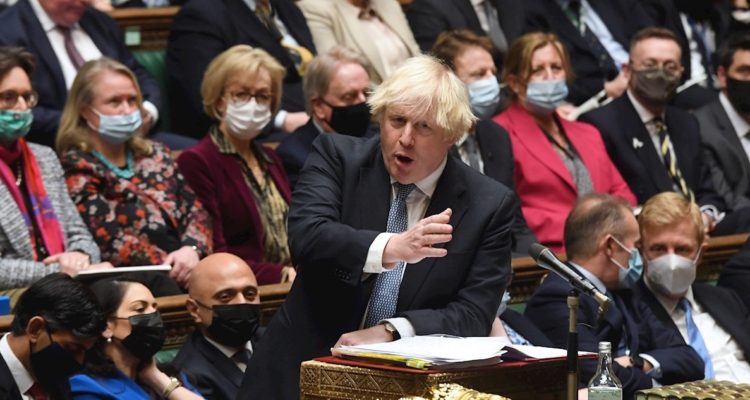 Boric Johnson en la Cámara de los Comunes.