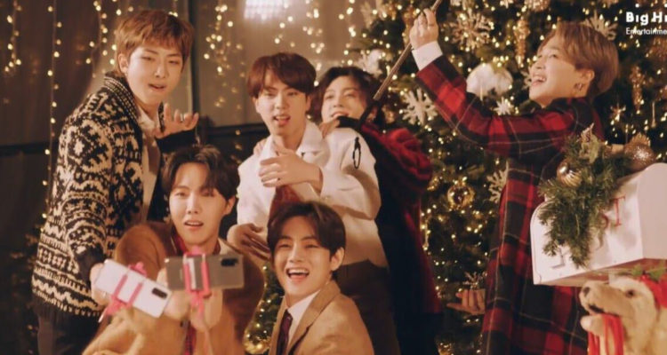 BTS celebrando Navidad