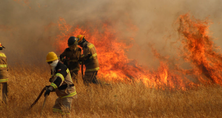 Foto de incendio en Chile, país donde el régimen del fuego cambió