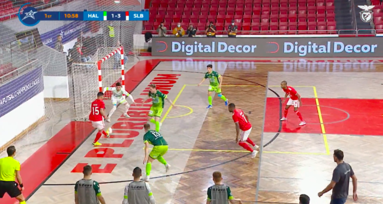 jugador del benfica anotó golazo en fútbol sala