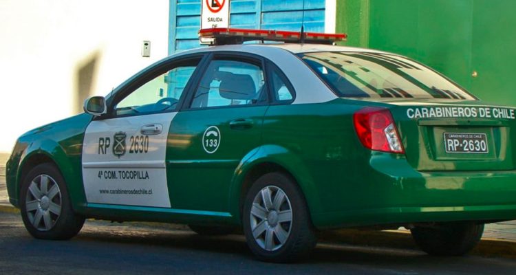 Patrulla de comisaría en Tocopilla, donde dos carabineros fueron enviados a prisión preventiva en indagación por presunto secuestro extorsivo