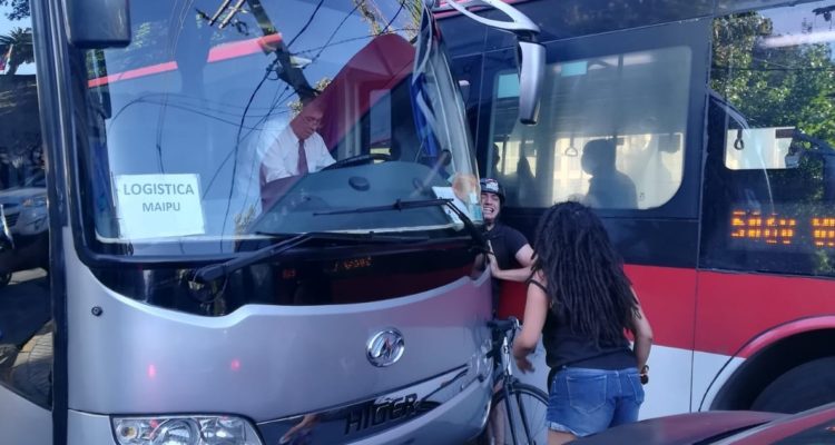 ciclista fue aplastado por conductor de bus en Maipú