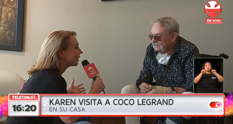 Coco Legrand en despacho de Teletón