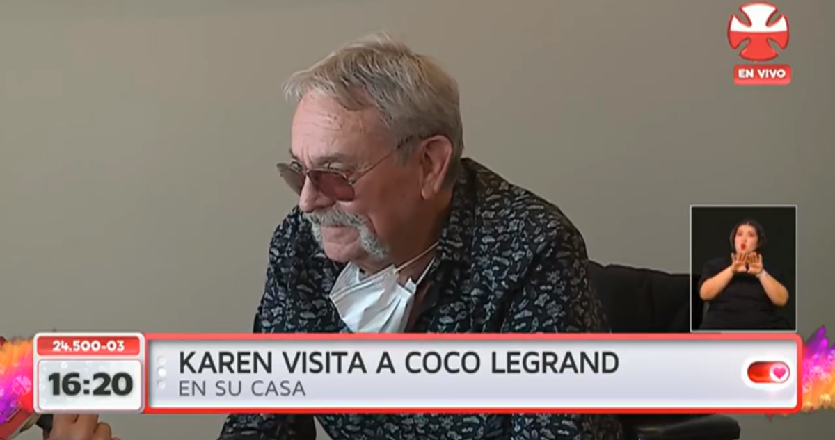 Coco Legran durante entrevista en la Teletón