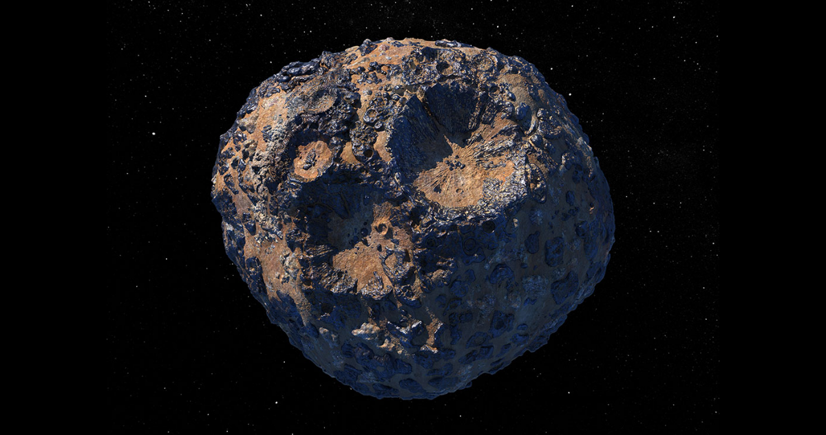 ilustracion del asteroide psyche