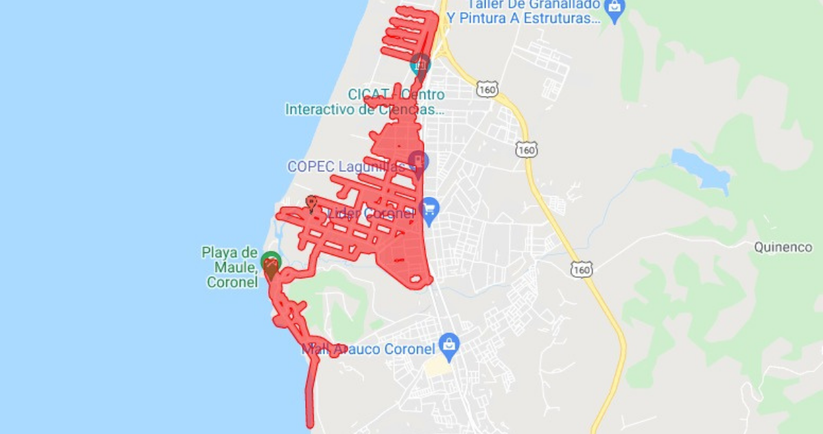 Corte de suministro en Coronel