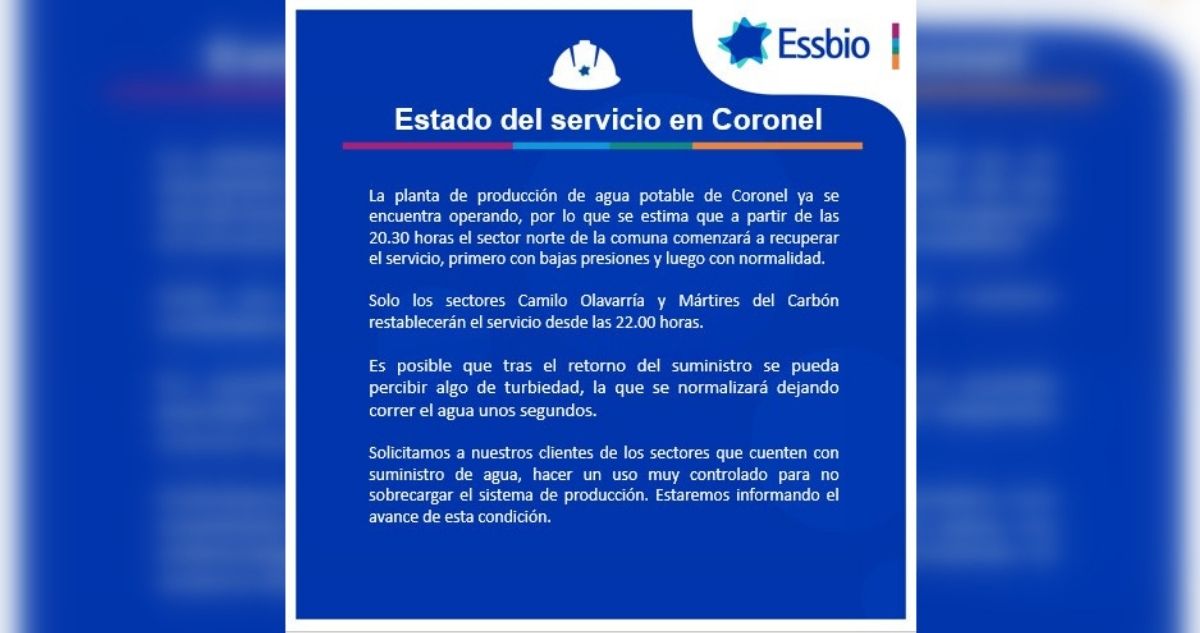 Corte de agua Essbio