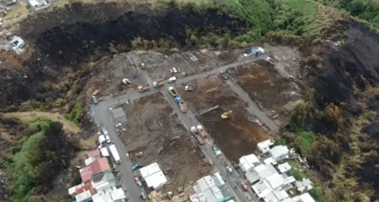 demarcación de loteos de viviendas siniestradas en Castro