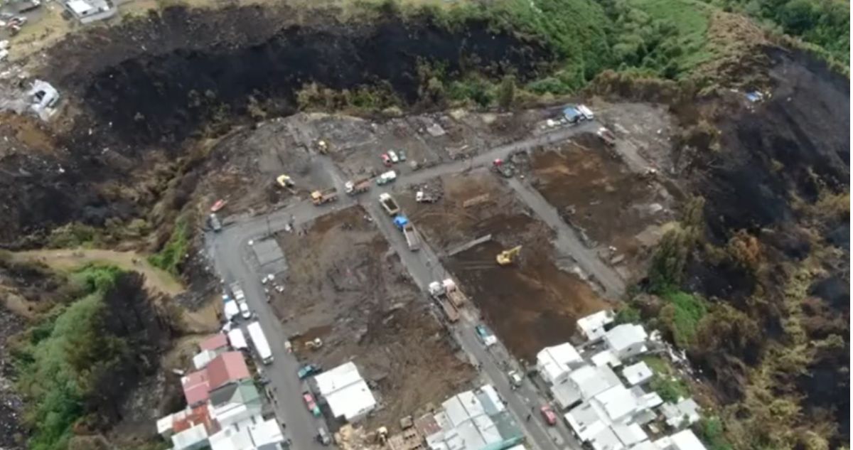 demarcación de loteos de viviendas siniestradas en Castro