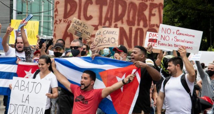 Protestas antigubernamentales en Cuba.