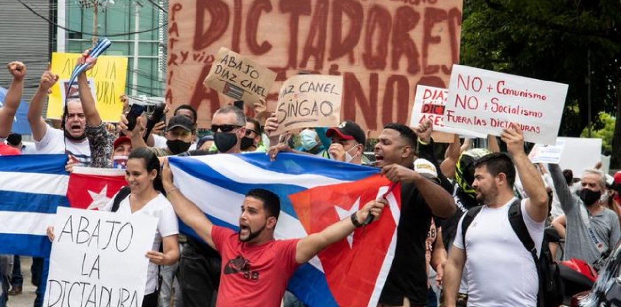 Protestas antigubernamentales en Cuba.