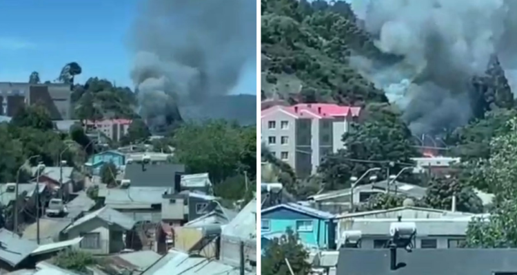 Incendio Camilo Henríquez con Pelantaro en Concepción